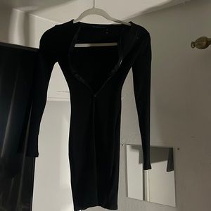 Black short bodycon dress